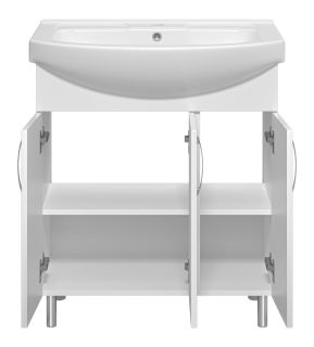 Напольная тумба под раковину Misty Изео 75см белый